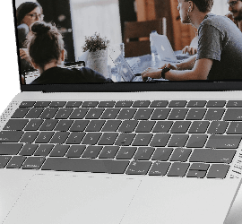 photo of a laptop displaying a meeting